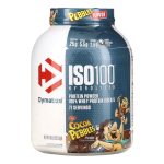 Whey isoپروتئین وی ایزوله دایماتیزتوضیحات تکمیلی ایزو 100 با منابع پروتئینی از پیش هیدرولیز شده برای اطمینان از هضم و جذب سریع ساخته شده است و در انواع طعم‌های لذیذ و دلپذیر موجود است. این پروتئین مناسب قبل از تمرین، بعد از تمرین و در هر زمانی از روز است.  مشخصات محصول Dymatize ISO100 Hydrolyzed Protein Powder, 5 Pound  حاوی 25 گرم پروتئین حاوی 5.5 گرم بی سی ای ای حاوی 2.6 گرم لوسین 100 درصد پودر پروتئین ایزوله حاوی 25 گرم آمینو اسید در هر سروینگ حاوی 11.8 گرم (47 درصد) اسیدهای آمینه ضروری (EAA ها) بدون گلوتن اندازه هر سروینگ برابر با 1 پیمانه (30 گرم) 76 سروینگ 2300 گرم - تصویر 3